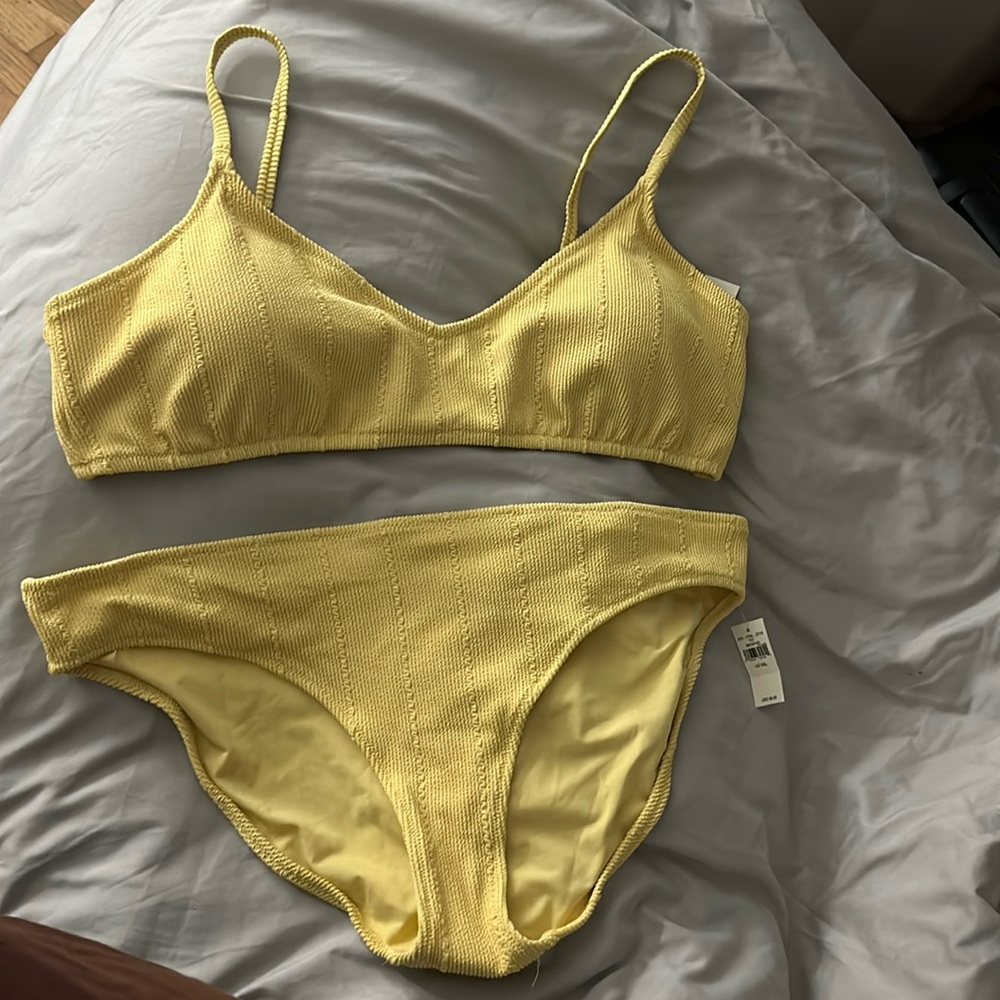 NWT Aerie Yellow Two-Piece Swimsuit